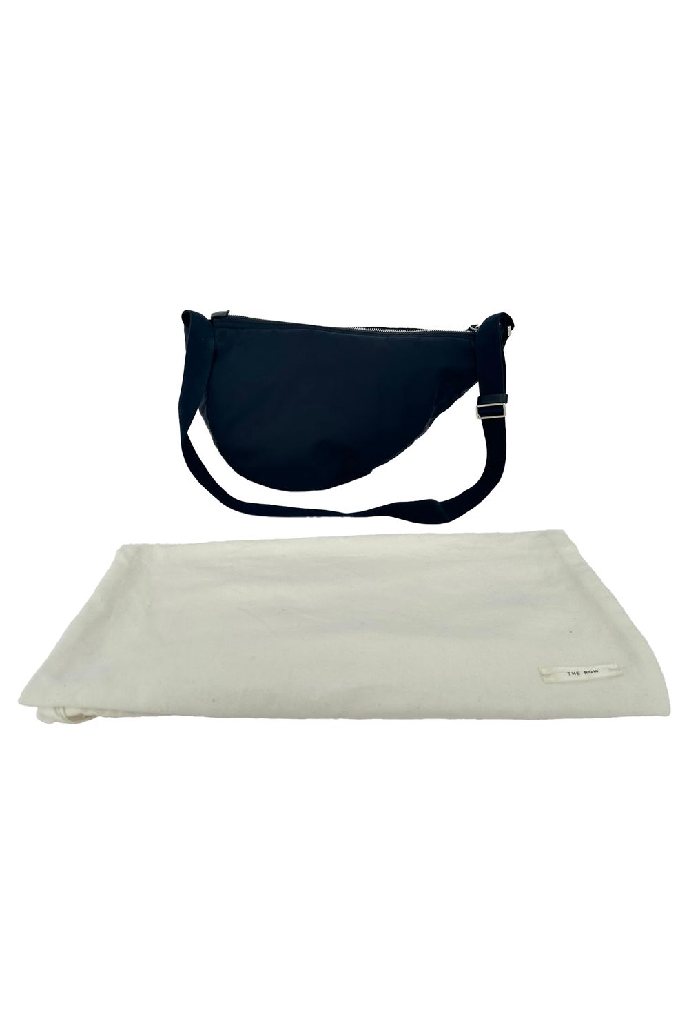 The Row Slouchy Banana Two Bag in Black Nylon