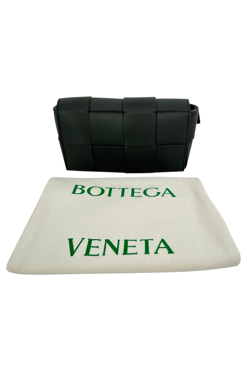 Bottega Veneta Intrecciato Cassette Bag in Green Leather