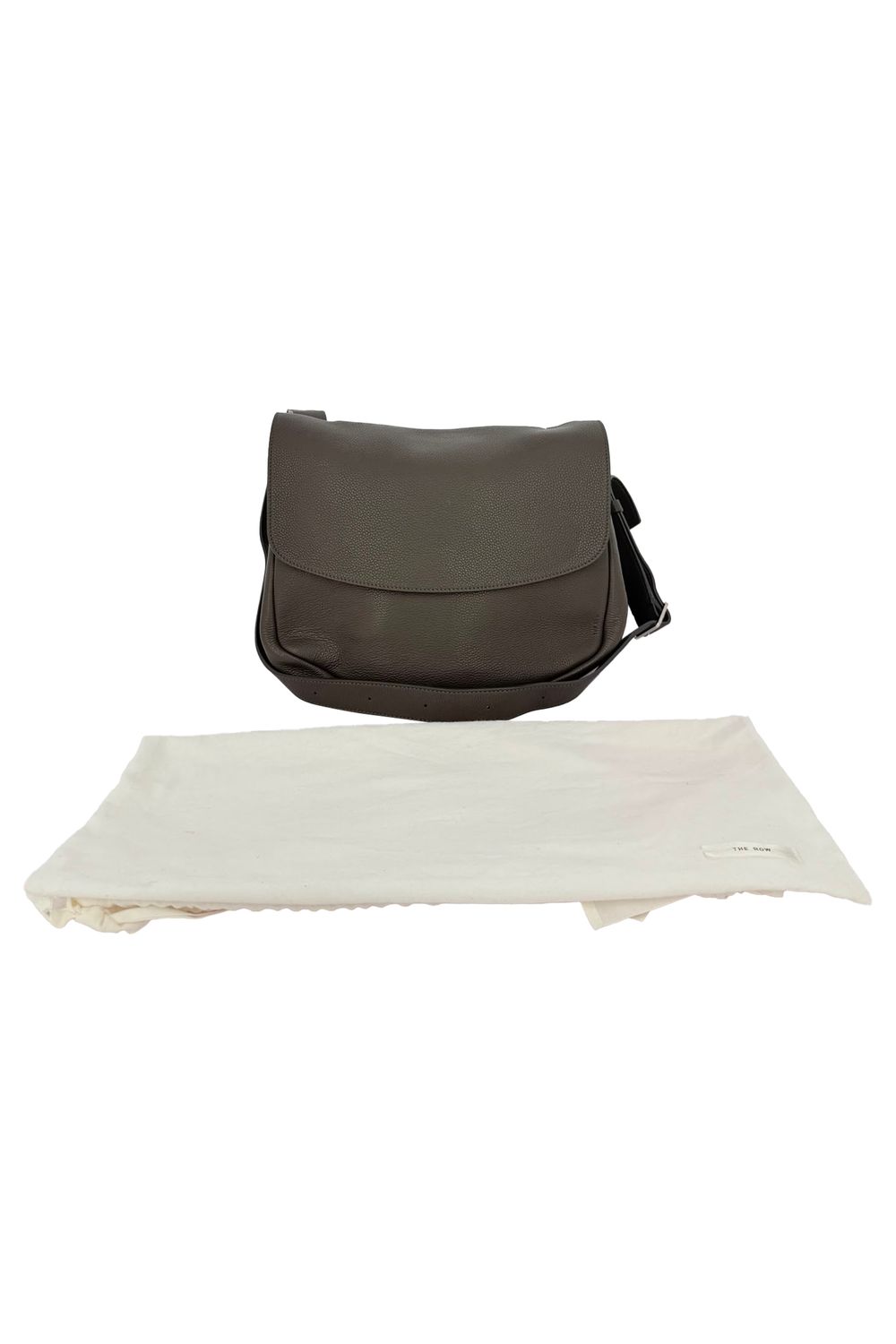 The Row Small Mail Bag in Olive Green