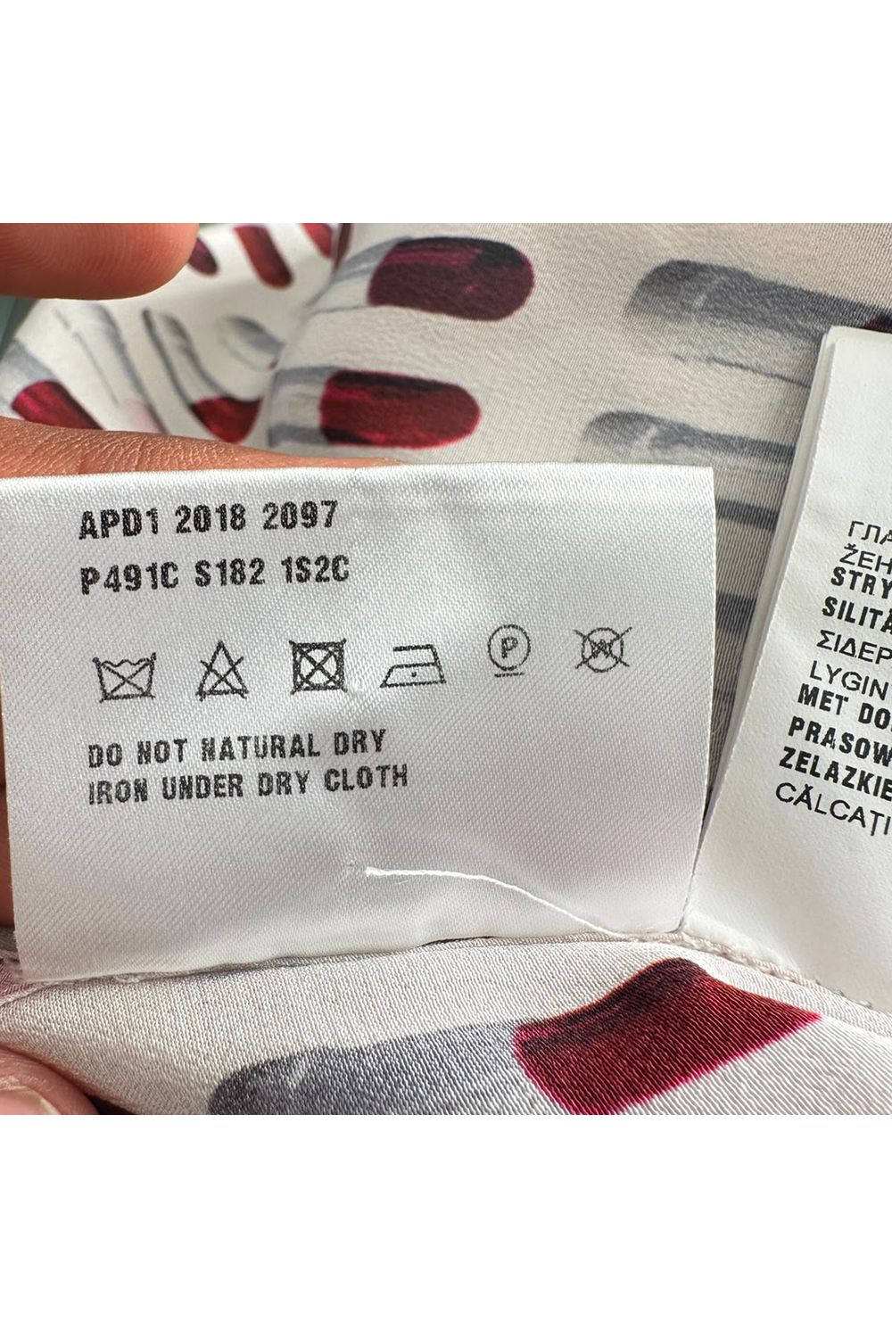 Prada Lipstick-Print Button-Down Shirt in Multicolor Silk