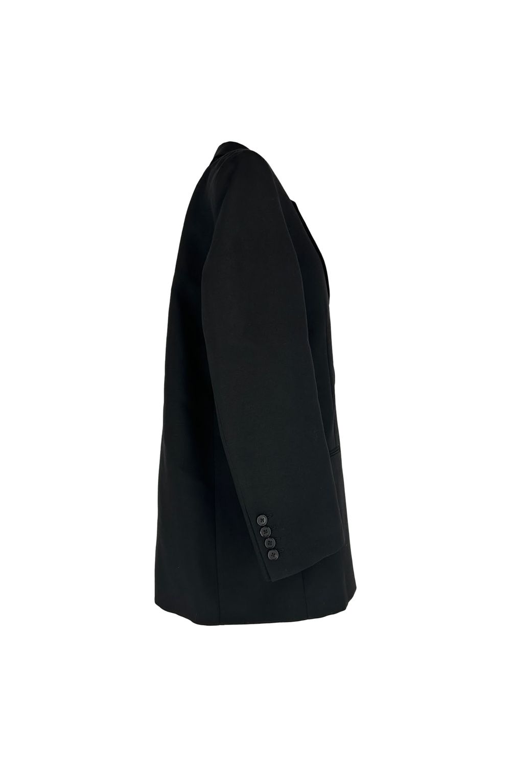 The Row Single-breasted Blazer in Black Wool