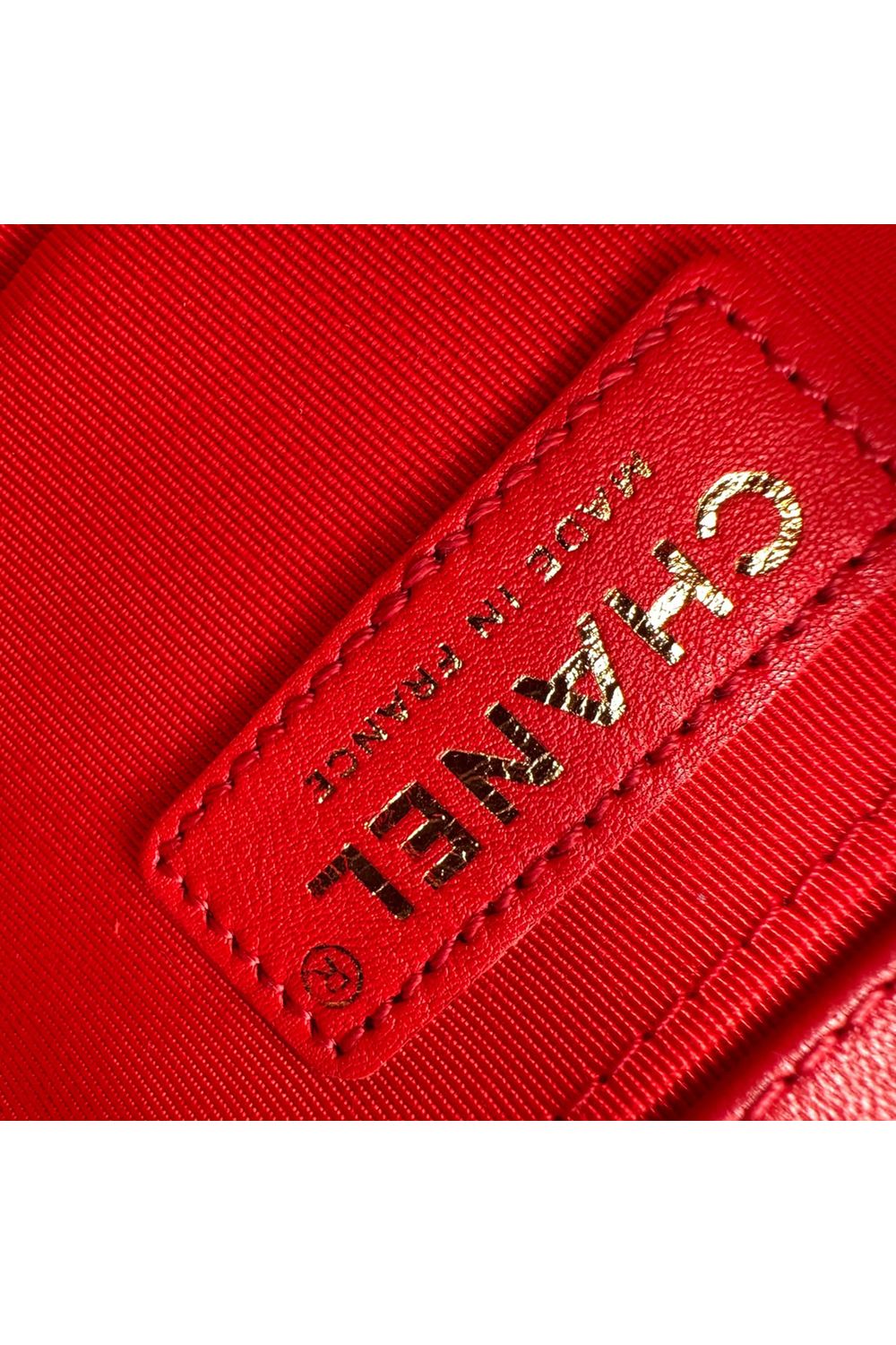 Chanel Le Boy Shoulder Bag in Red Leather