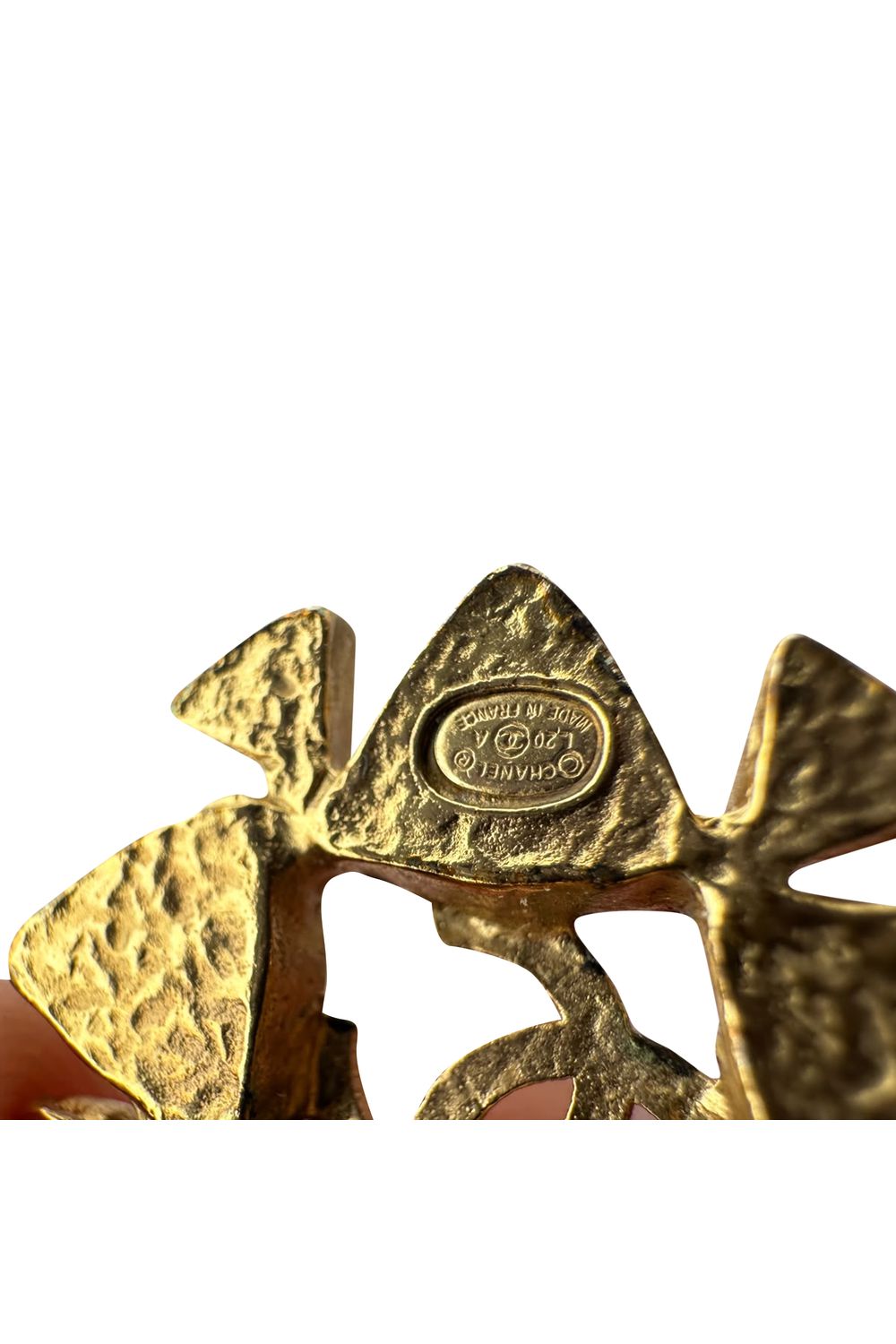 Chanel VIntage Interlocking CC Crystal Earrings in Gold Metal