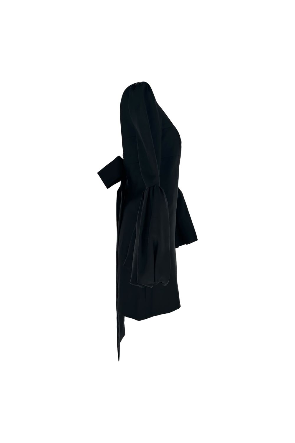 Valentino Garavani Bow-Detailed Cutout Crepe Mini Dress in Black Silk