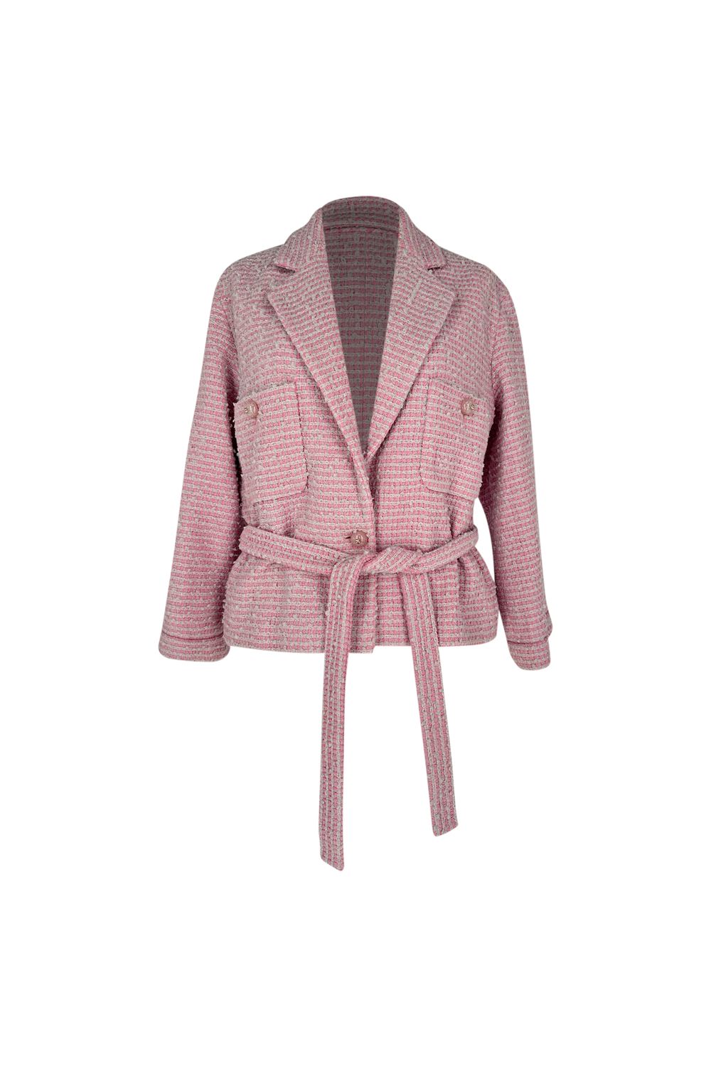 Chanel Tweed Jacket in Pink Cotton