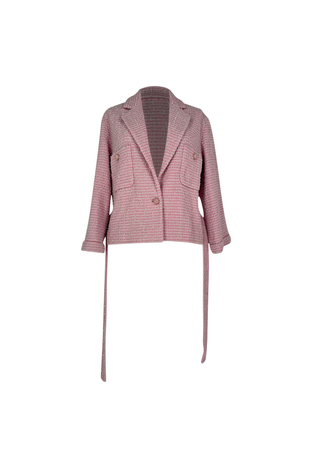 Chanel Tweed Jacket in Pink Cotton