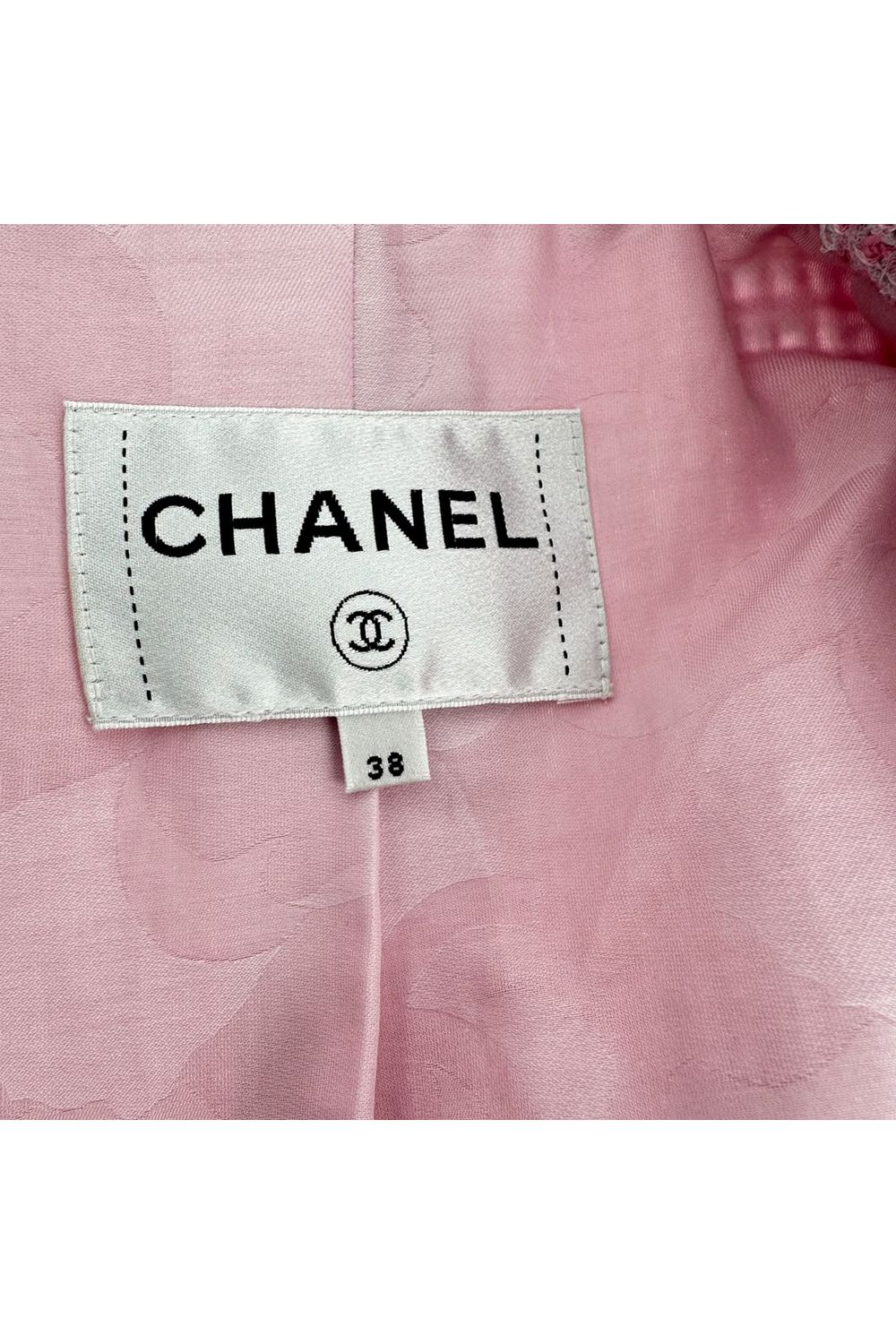 Chanel Tweed Jacket in Pink Cotton