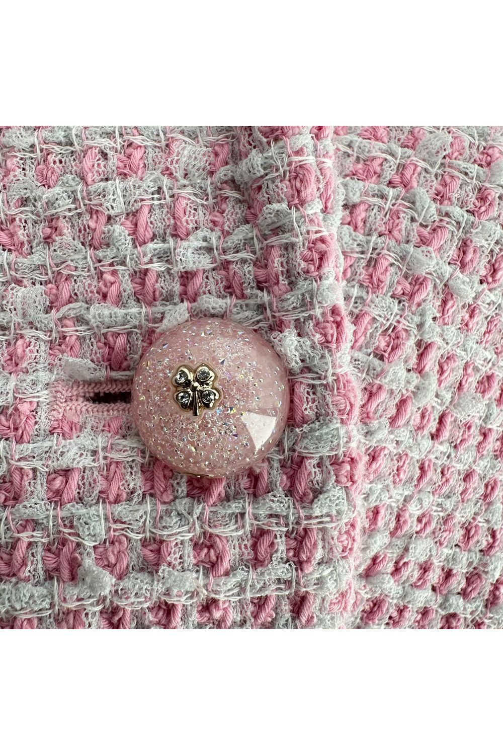 Chanel Tweed Jacket in Pink Cotton