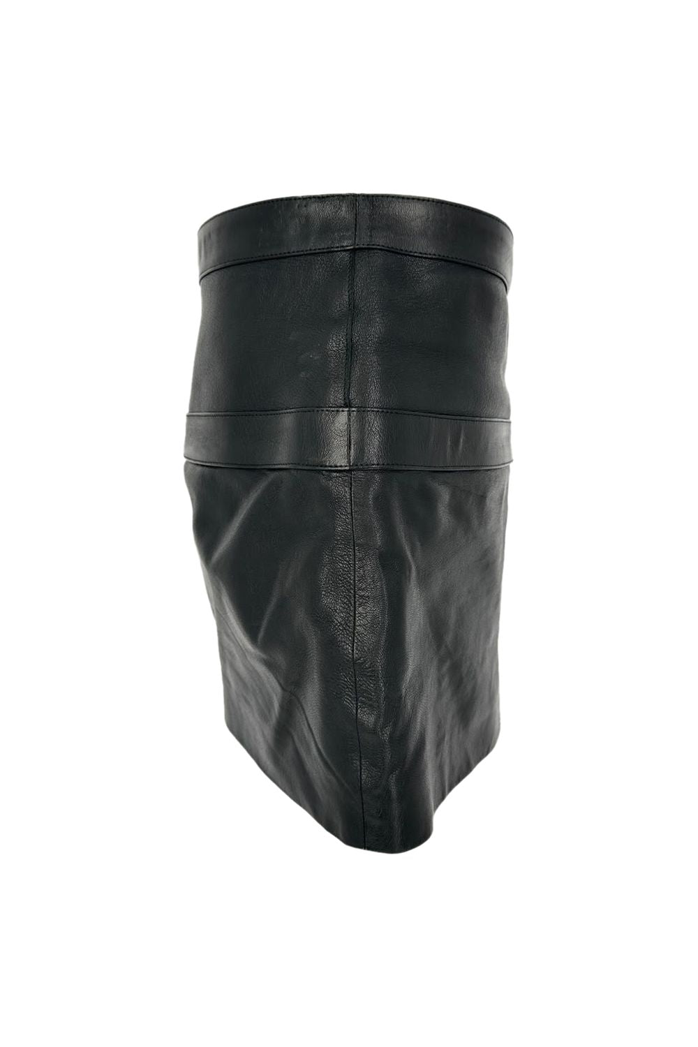 Saint Laurent Mini Skirt in Black Leather