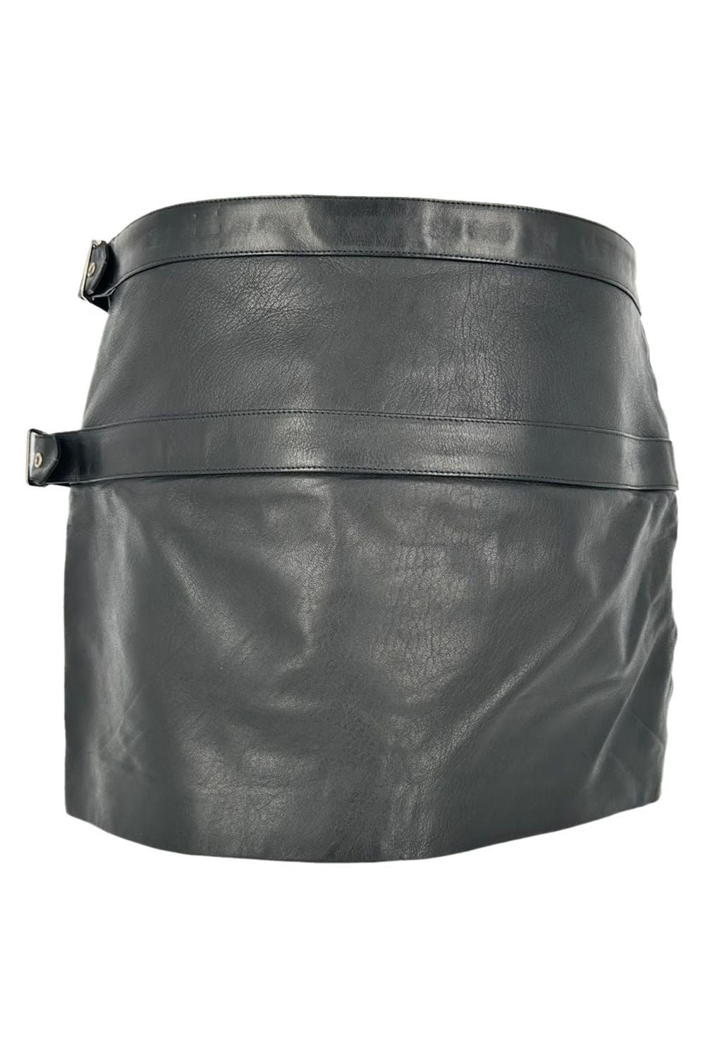 Saint Laurent Mini Skirt in Black Leather