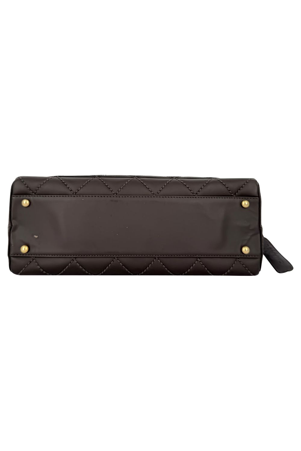 Chanel Wild Stitch Top Handle Handbag in Brown Leather