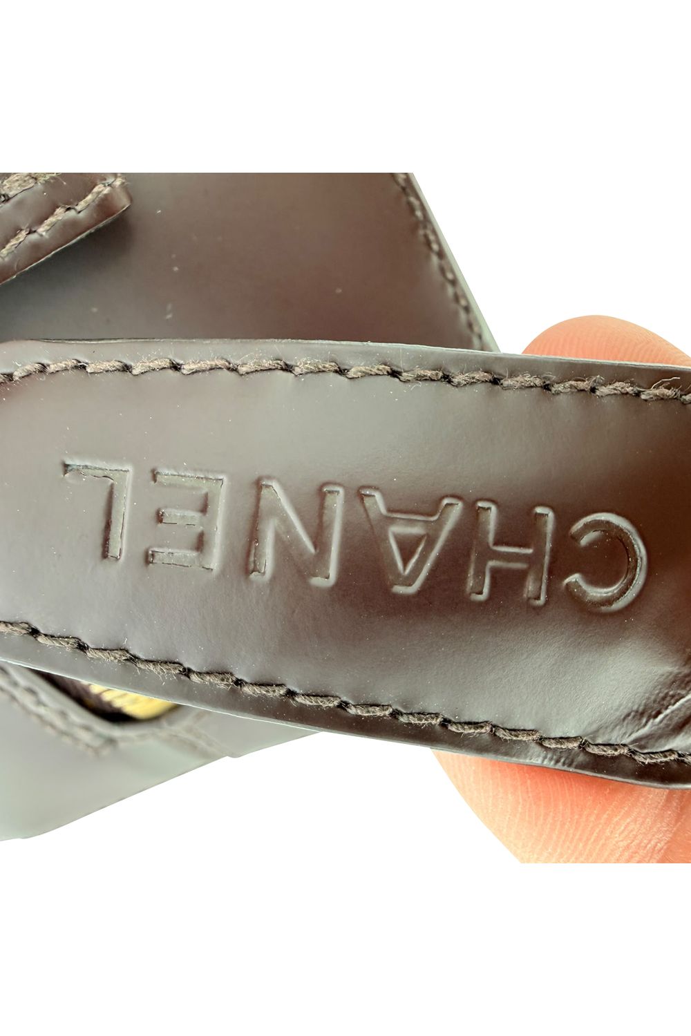 Chanel Wild Stitch Top Handle Handbag in Brown Leather