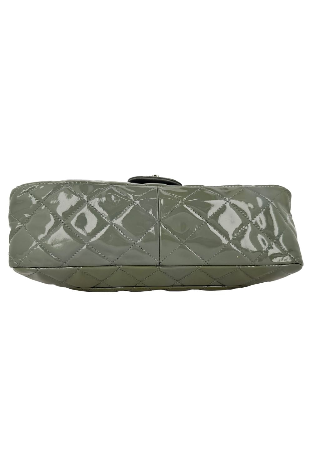 Chanel Classic Jumbo Flap Quilted Bag in Green Patent Leather