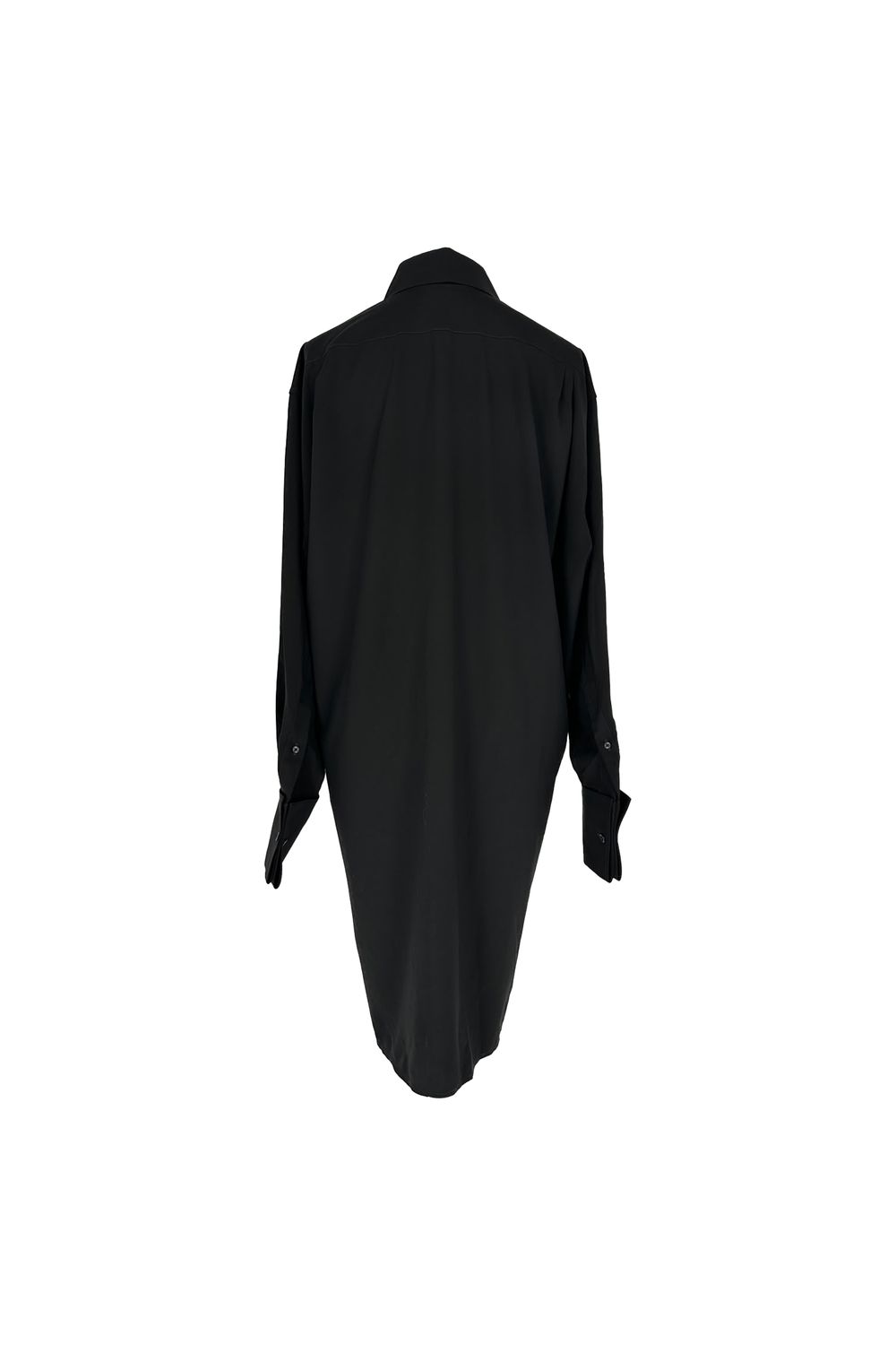 Loewe Button Down Mini Dress in Black Wool