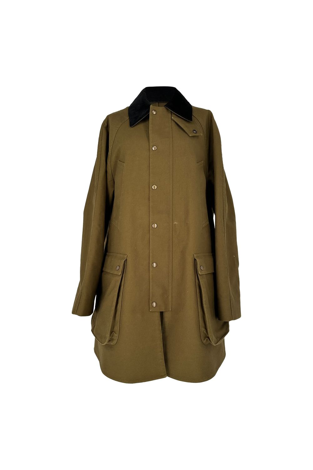 Loewe Trapeze Utility Jacket in Olive Cotton