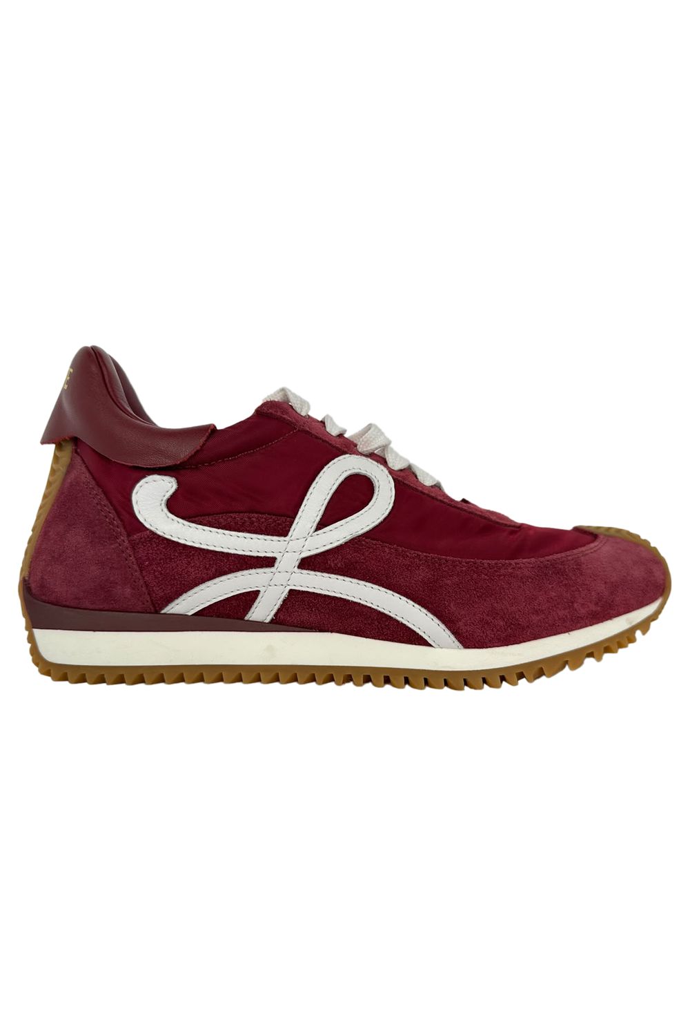 Loewe Flow Runner Sneakers in Burgundy Suede
