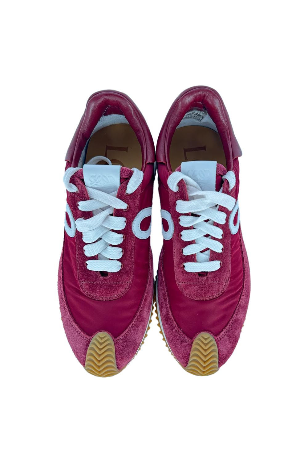 Loewe Flow Runner Sneakers in Burgundy Suede