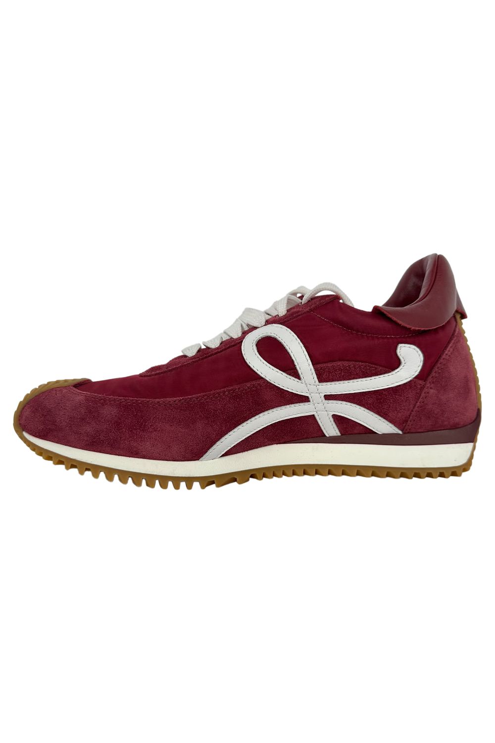 Loewe Flow Runner Sneakers in Burgundy Suede