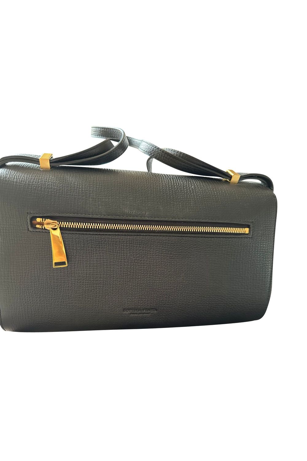 Bottega Veneta The Angle Bag in Black Calfskin Leather