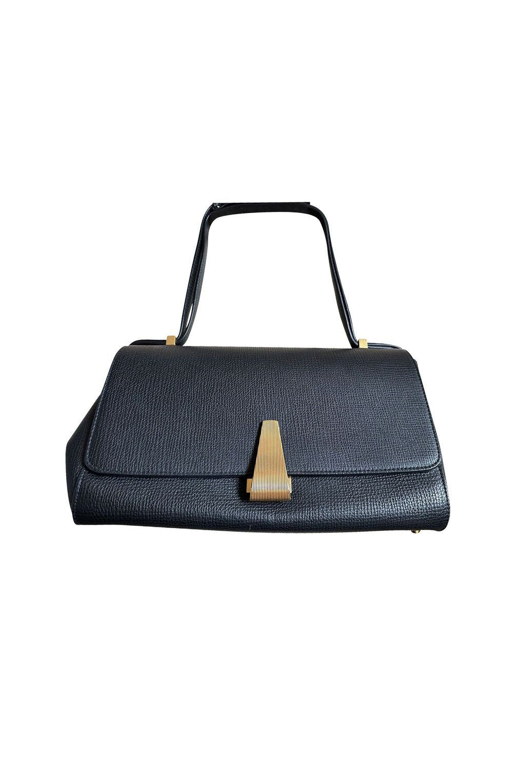 Bottega Veneta The Angle Bag in Black Calfskin Leather