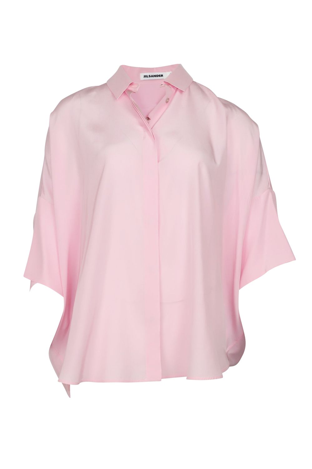 Jil Sander Crepe de Chine Shirt in Pink Silk
