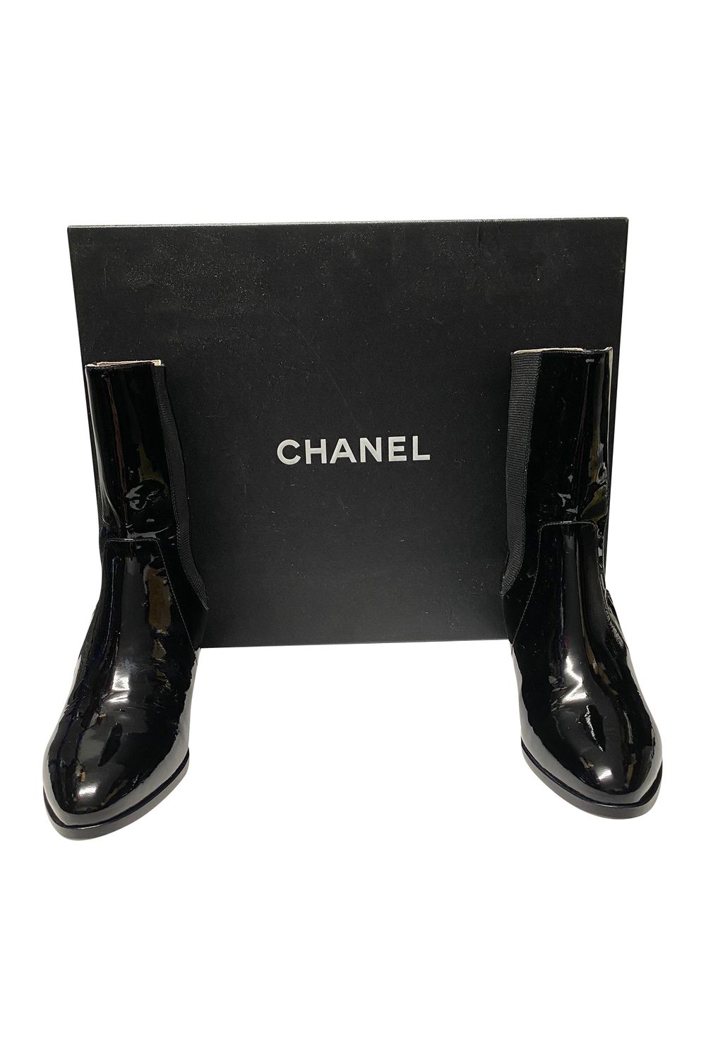 Chanel Boots in Black Patent