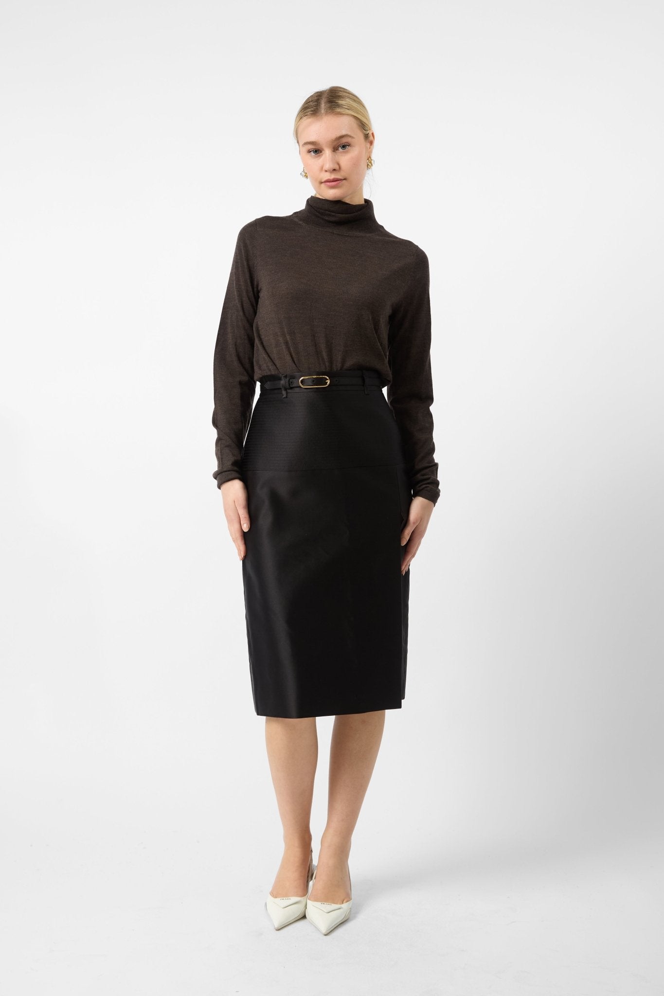 Gucci Satin Midi Skirt - Bessette