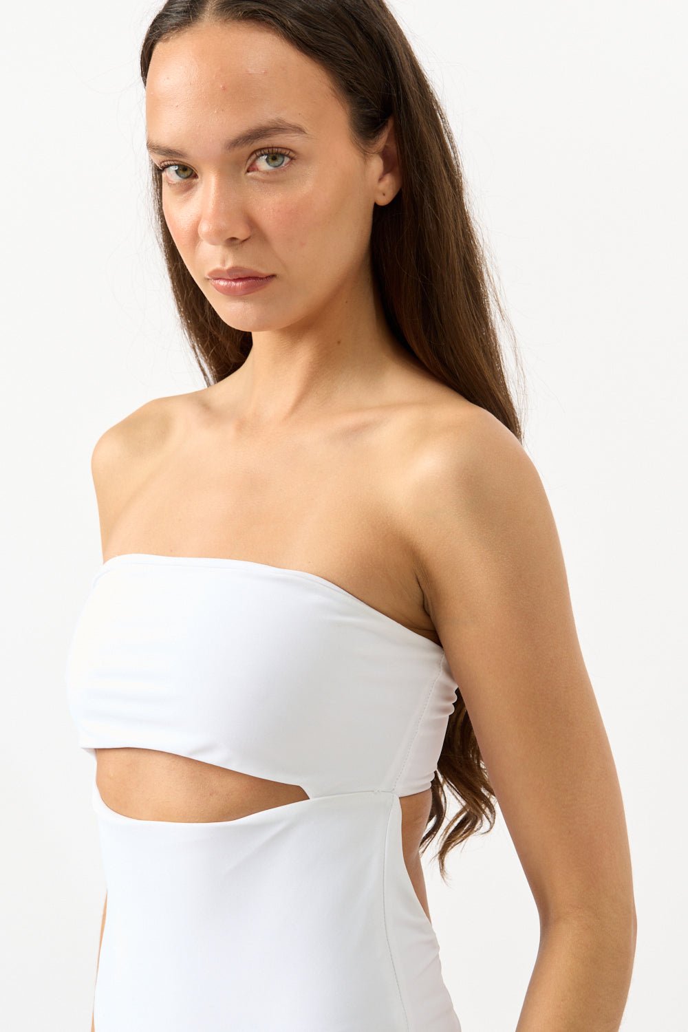 Jade Swim Highlight Bandeau One Piece - Bessette