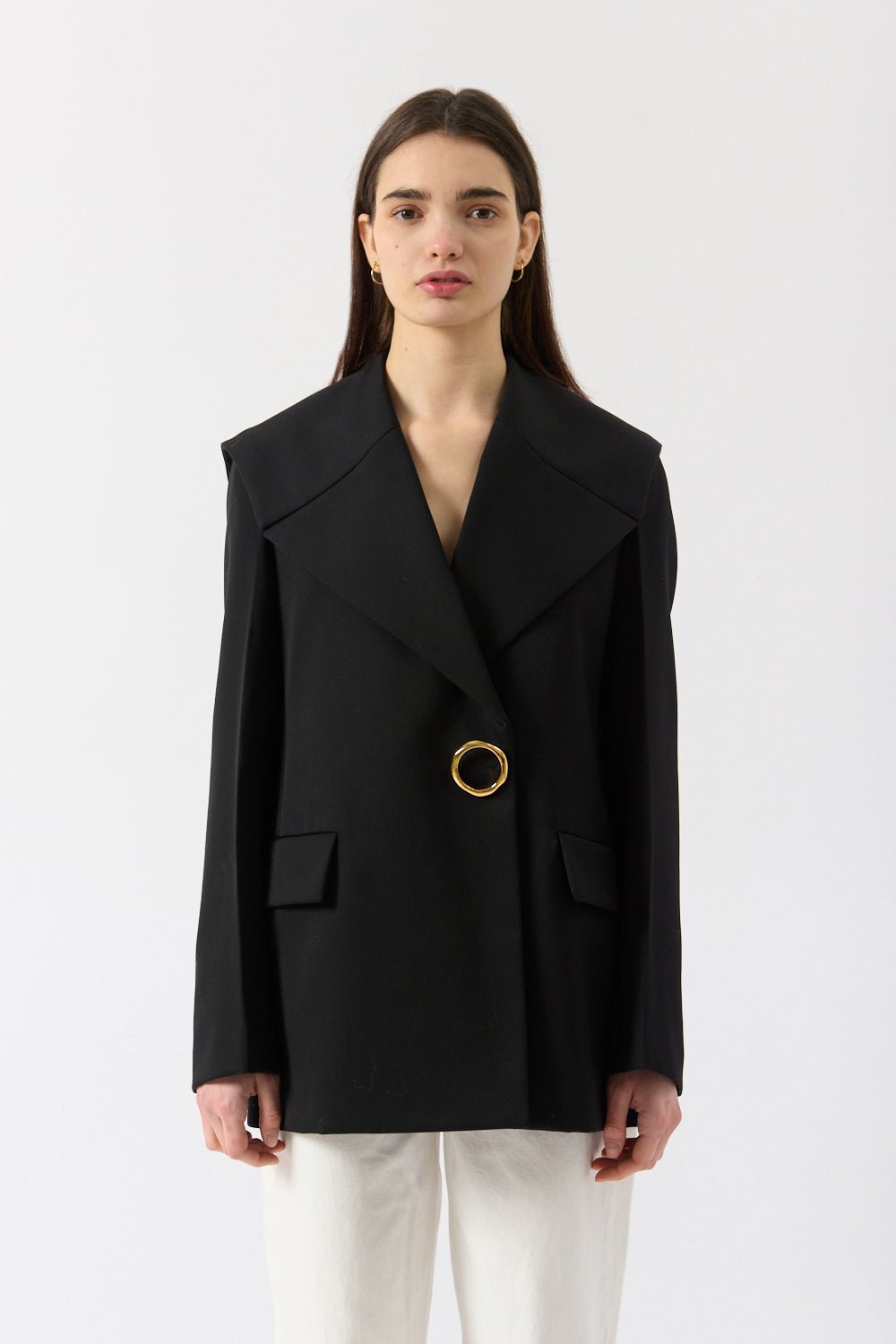 Jil Sander Buckled Wool Blazer - Bessette