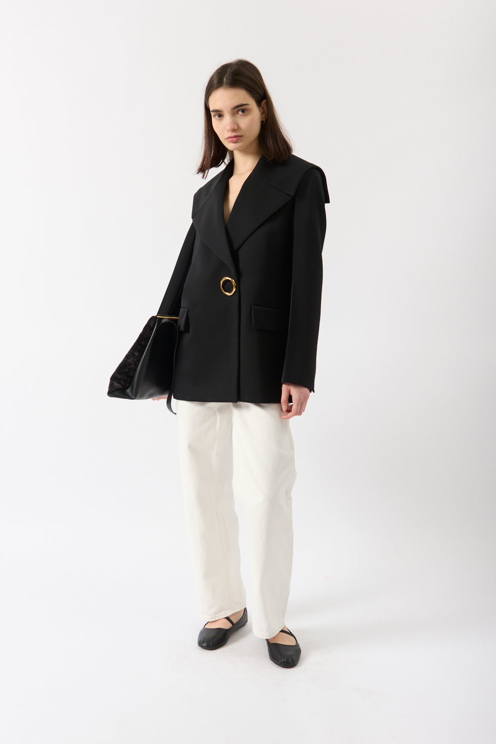 Jil Sander Buckled Wool Blazer - Bessette