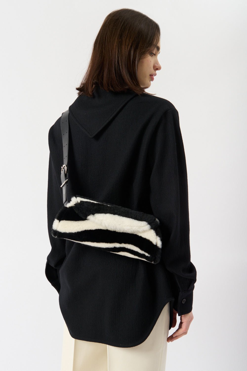 Jil Sander Faux Fur Small Cannolo Bag - Bessette