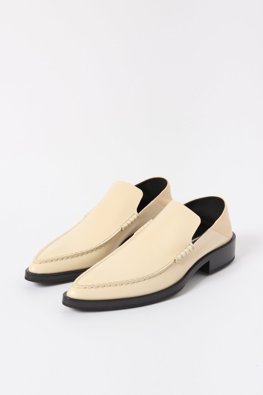 Jil Sander Glossed-Leather Collapsible-Heel Loafers - Bessette