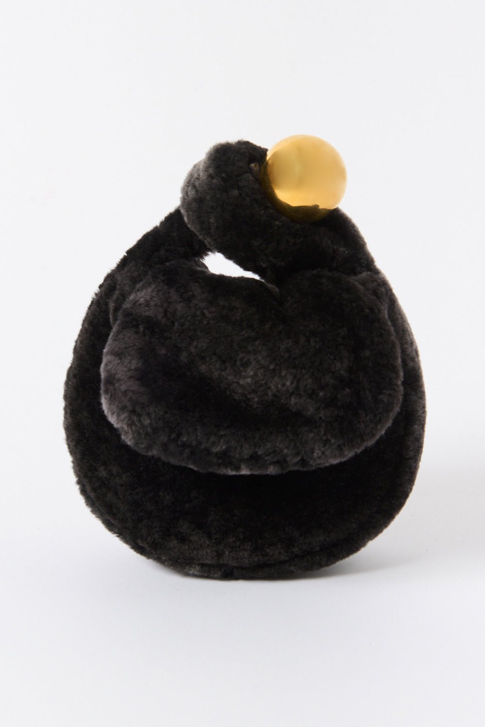 Jil Sander Shearling Sphere Clutch Bag - Bessette