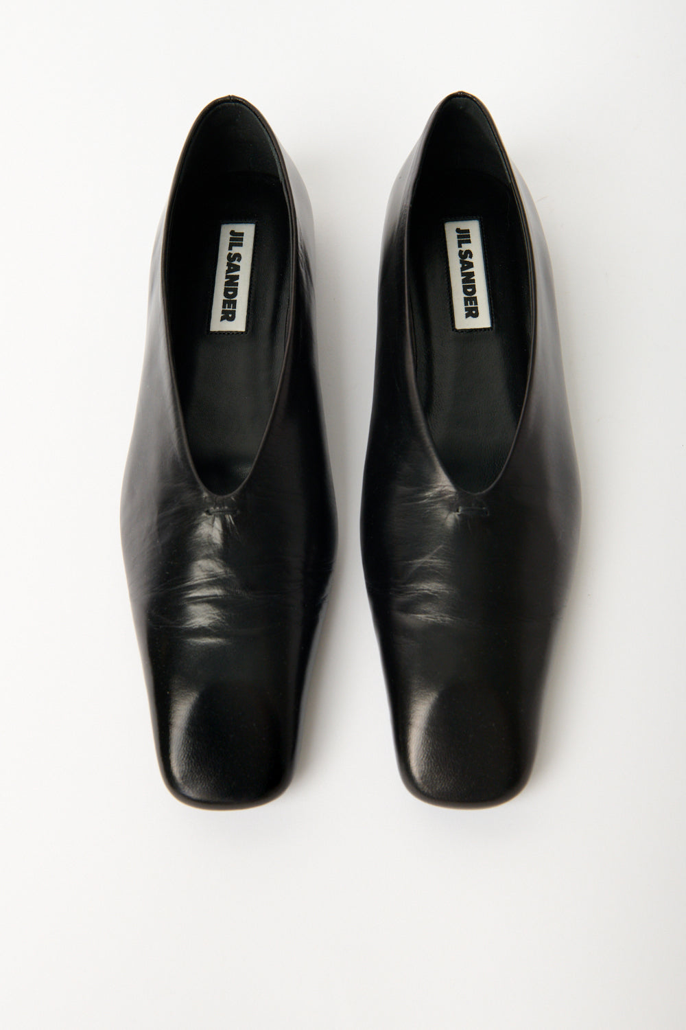 Jil Sander Ballerina Black Flats - Bessette