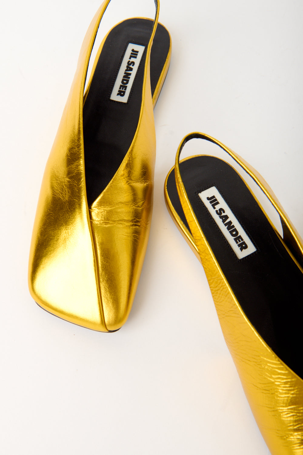 Jil Sander Metallic Flats