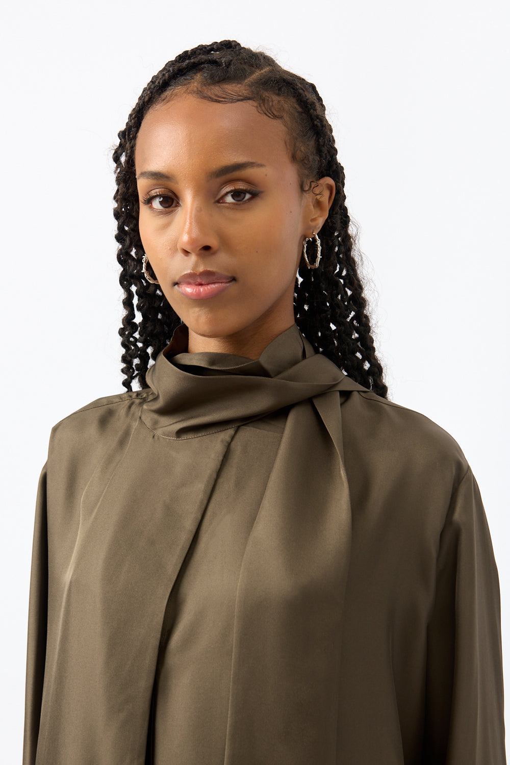 Róhe Silk Scarf Dress - Bessette