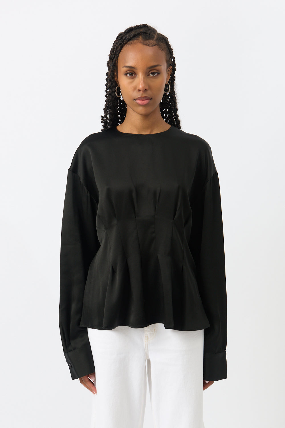Top en satin sculptural Róhe