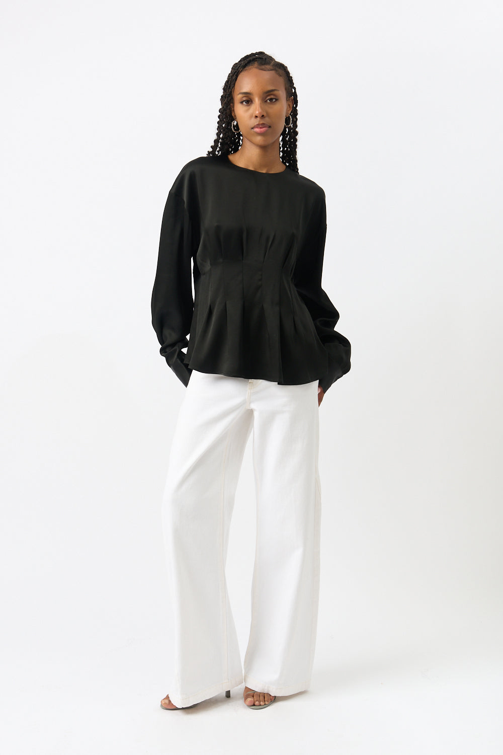 Top en satin sculptural Róhe