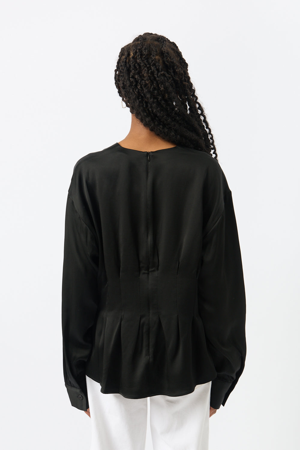Top en satin sculptural Róhe