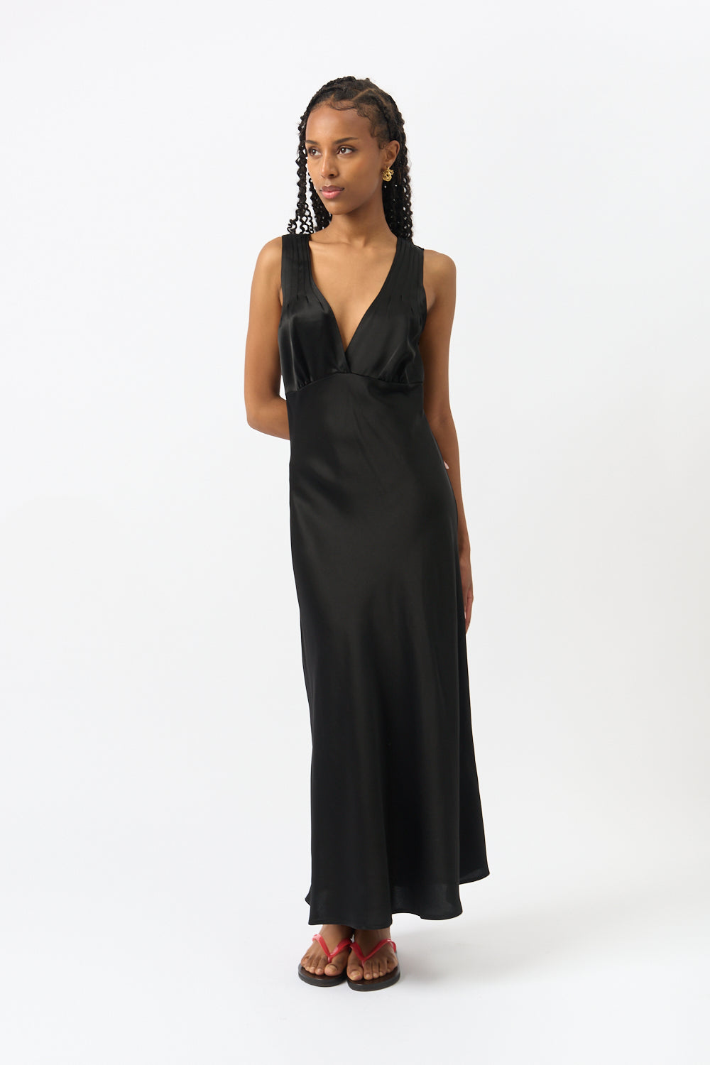 LESET Barb V Slip Dress - Bessette