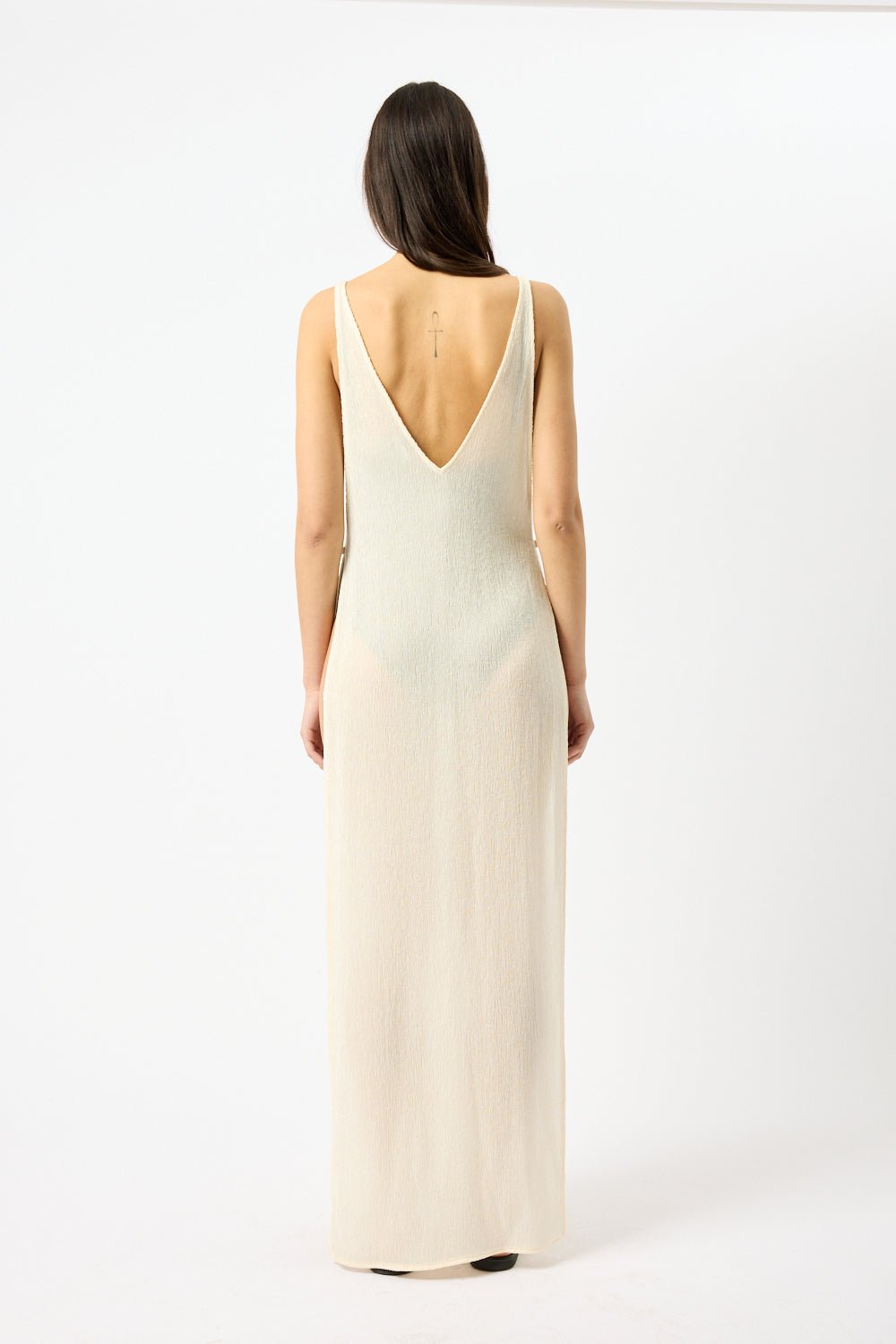 Magda Butrym Jersey Maxi Dress with Roses - Bessette