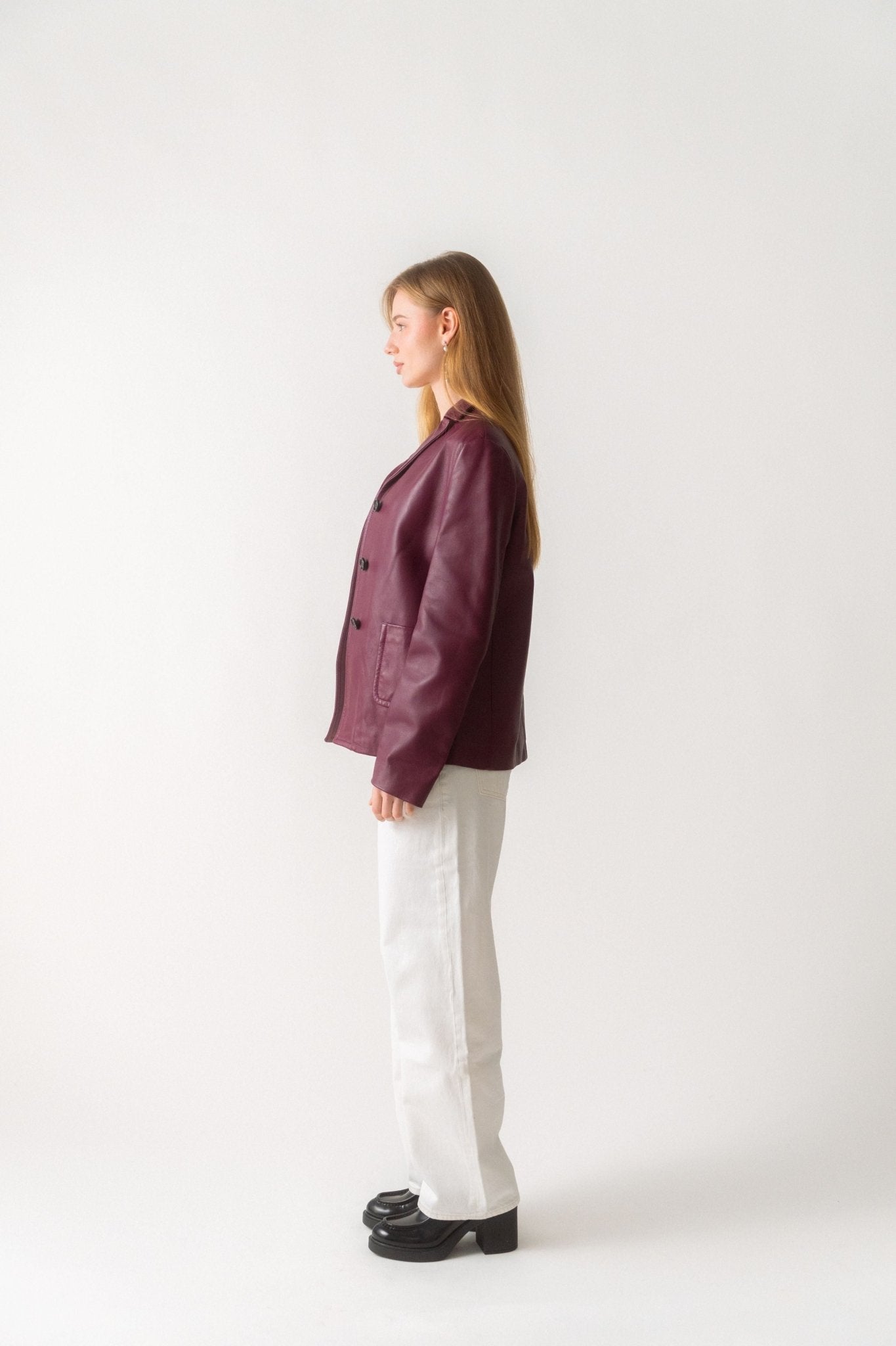 Marni Leather Cropped Baby Jacket - Bessette
