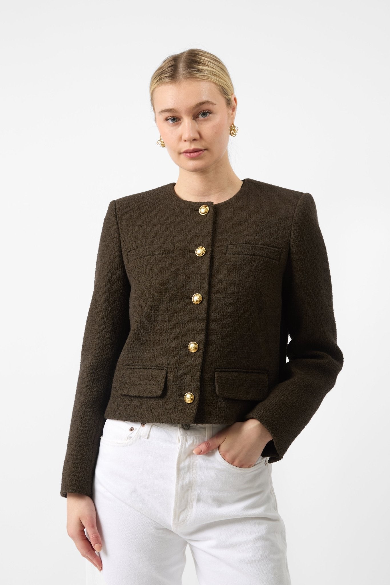 Nili Lotan Paige Tweed Bouclé Jacket - Bessette