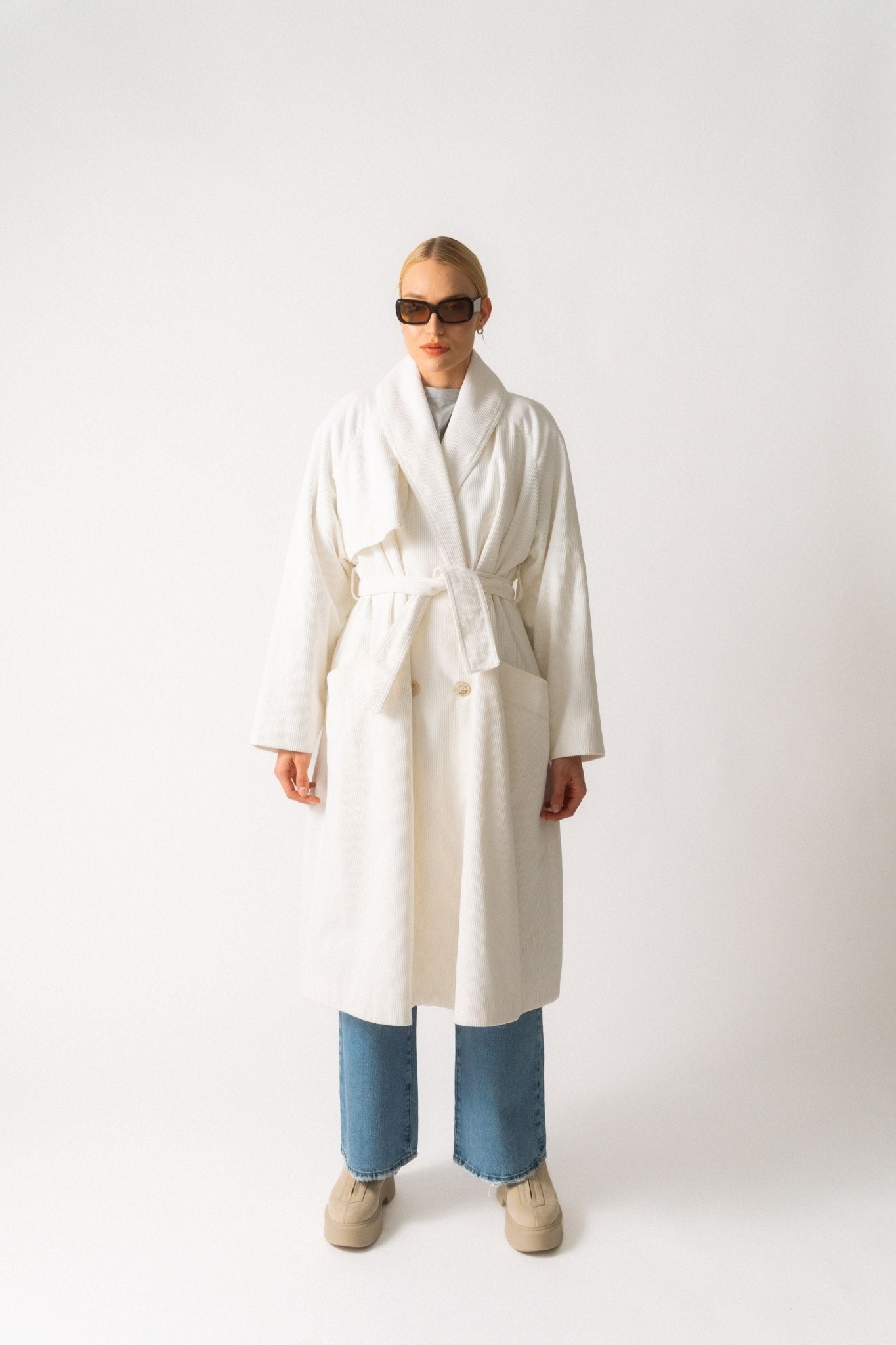Patou Corduroy Trench Coat - Bessette