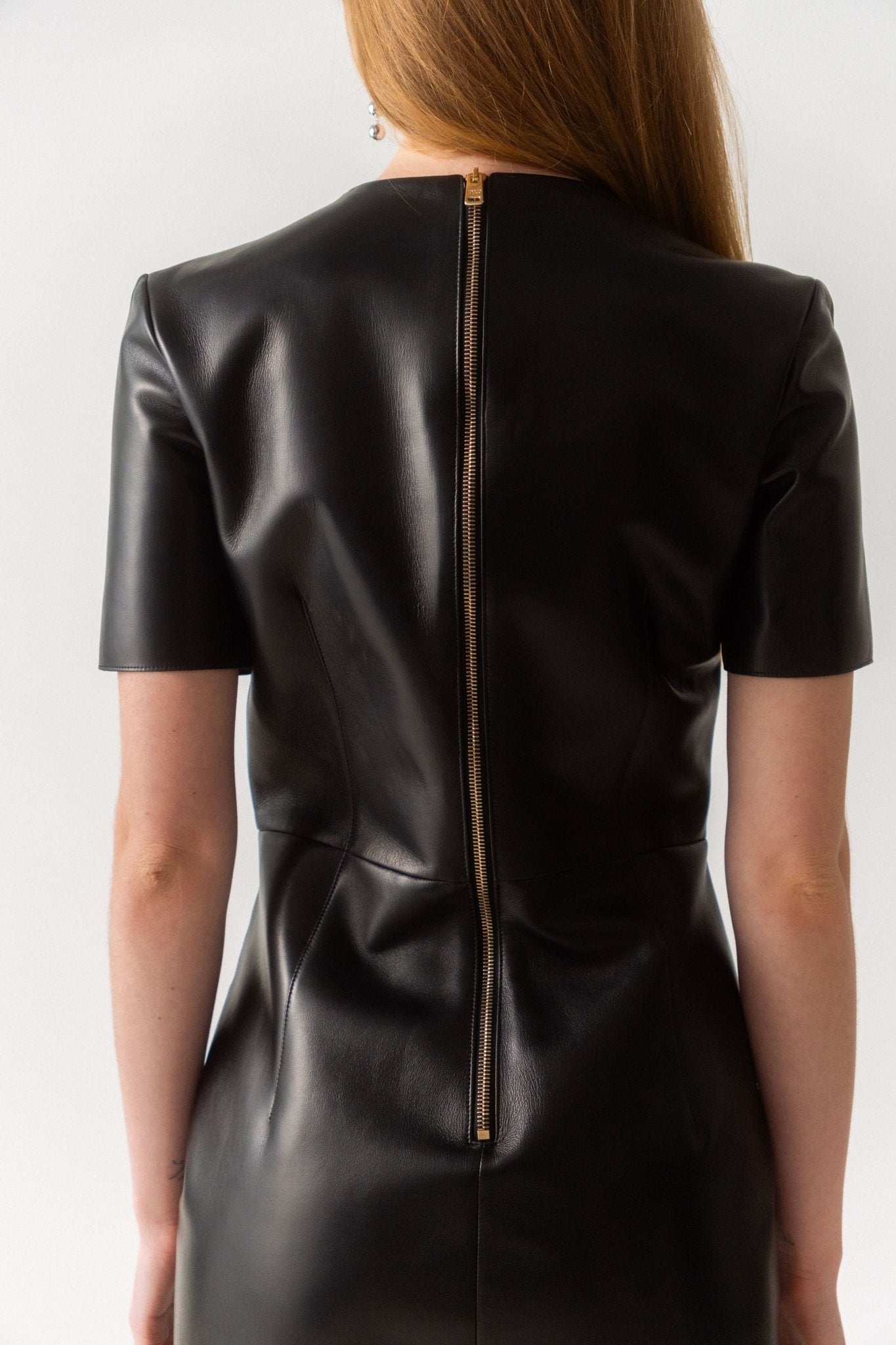 Prada Leather Short Sleeve Dress - Bessette