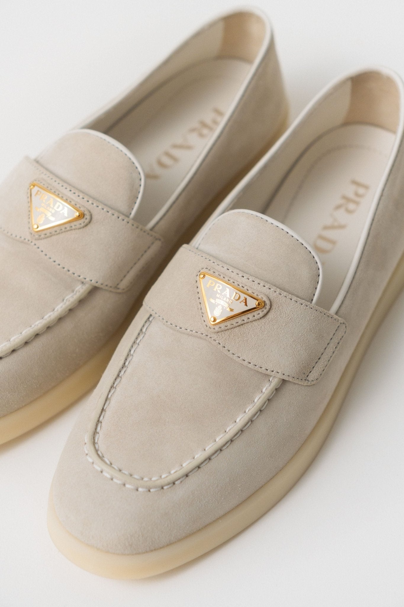 Prada Suede Leather Loafers - Bessette