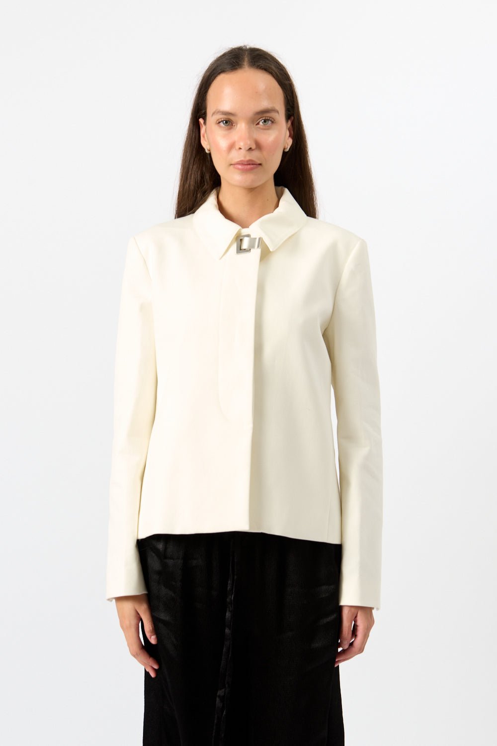 Proenza Schouler Lana Jacket in Eco Cotton Twill Off-White - Bessette