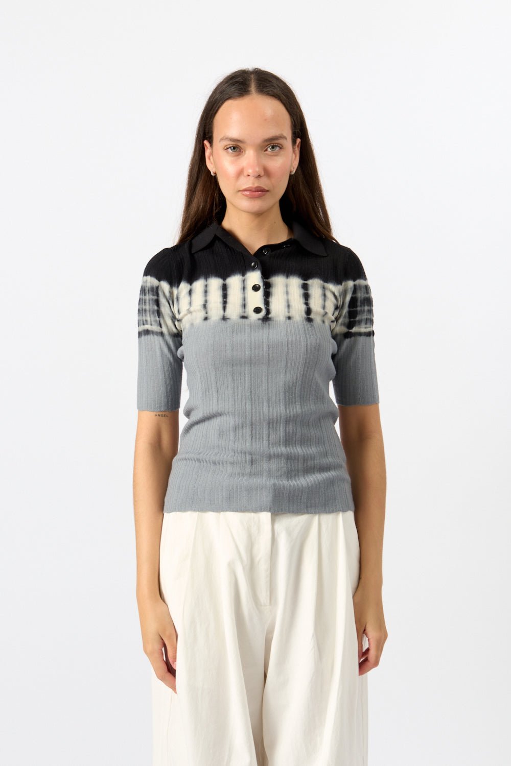Proenza Schouler White Label Louisa Wool Polo Shirt - Bessette