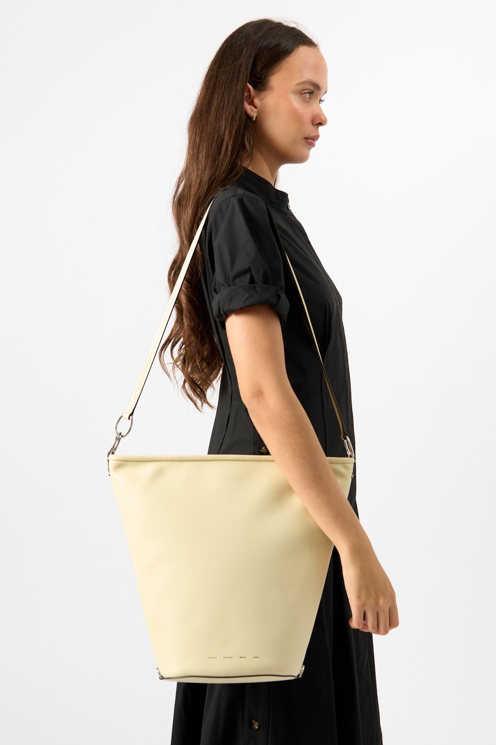 Proenza Schouler White Label Spring Bucket Bag Ivory - Bessette