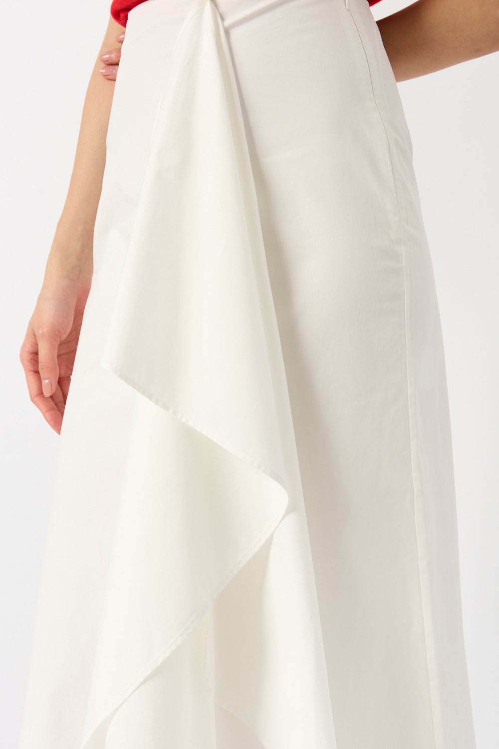 Róhe Folded Cotton Skirt - Bessette